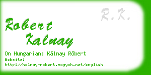 robert kalnay business card