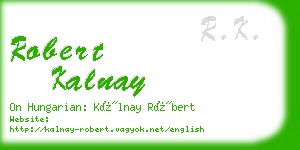 robert kalnay business card